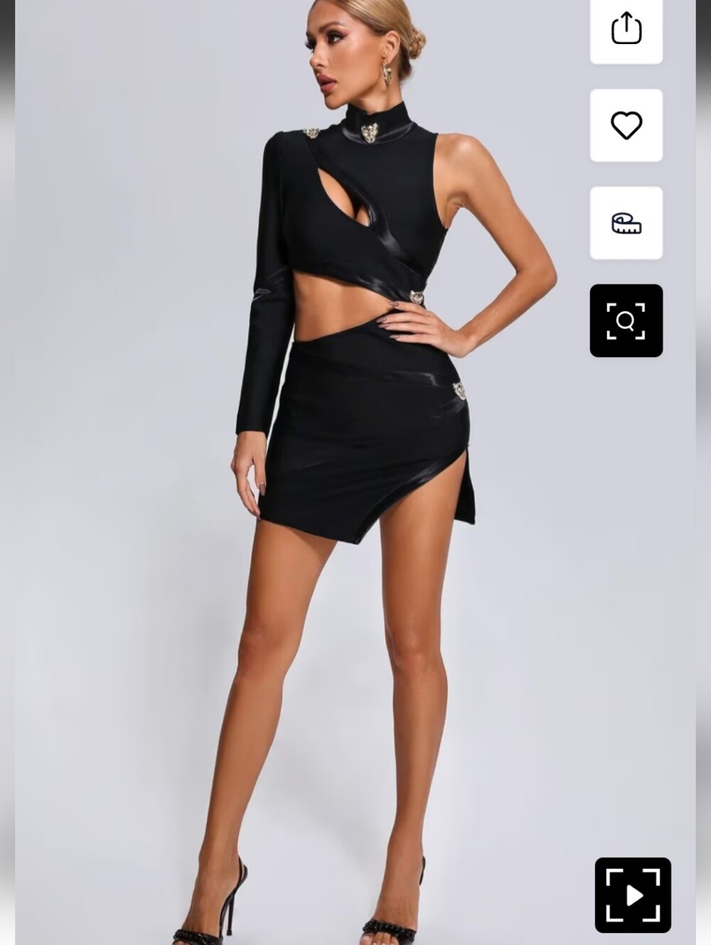 Bella Barnett

Bella Barnett MediumNude One Shoulder Cutout Mini Bandage Dress